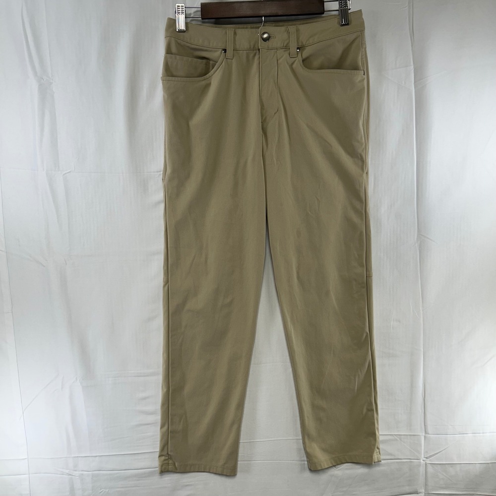 Lululemon ABC Pant Classic Mens 28x28 Tan Khaki Warpstreme Stretch Trousers